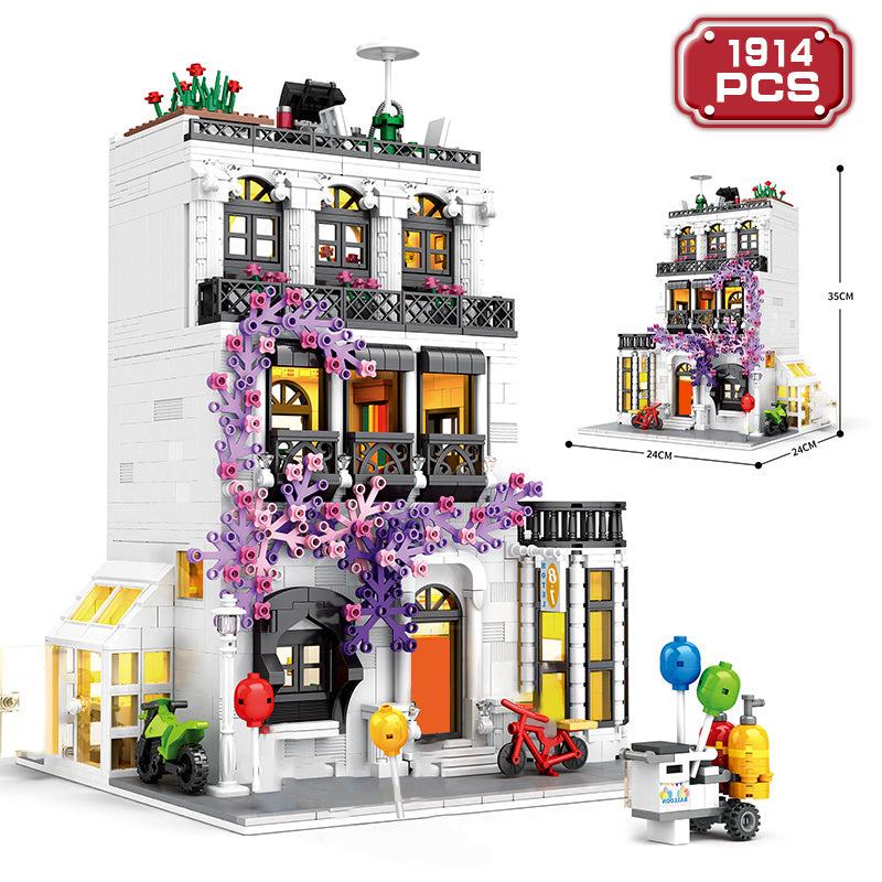 JUHANG 86012 MOC Creator Europe Garden Street Building Blocks 1914pcs Toys Bricks Ship From Europe 3-7 Days Delivery