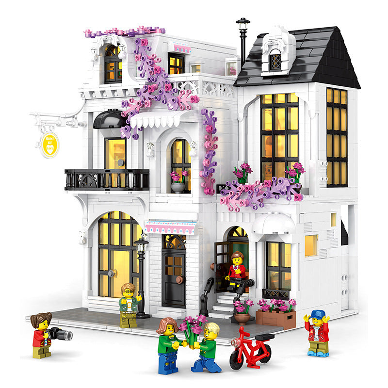 JUHANG 86013 City Street  Europe Garden Street Light version Building Blocks 2053pcs Toys For Gift from China
