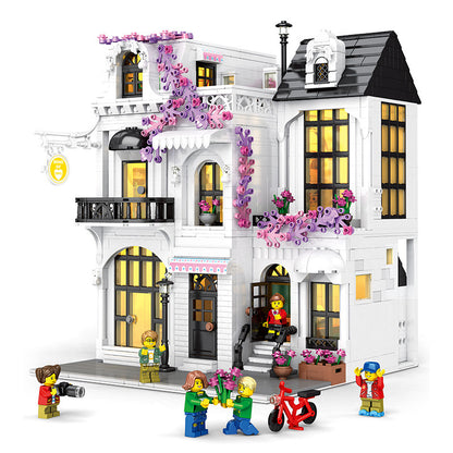 JUHANG 86013 City Street  Europe Garden Street Light version Building Blocks 2053pcs Toys For Gift from China