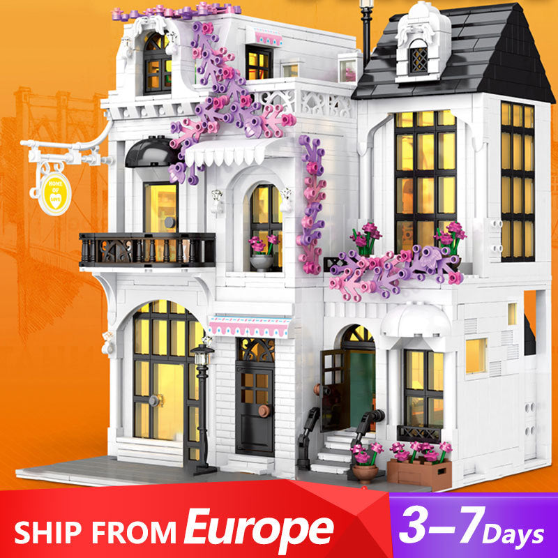 JUHANG 86013 MOC Creator Expert Europe Garden Street Building Blocks 2053pcs Bricks Ship From Europe 3-7 Days Delivery