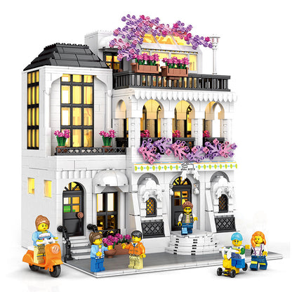 JUHANG 86014 City Street  Europe Garden Street Light version Building Blocks 1868pcs Toys For Gift from China