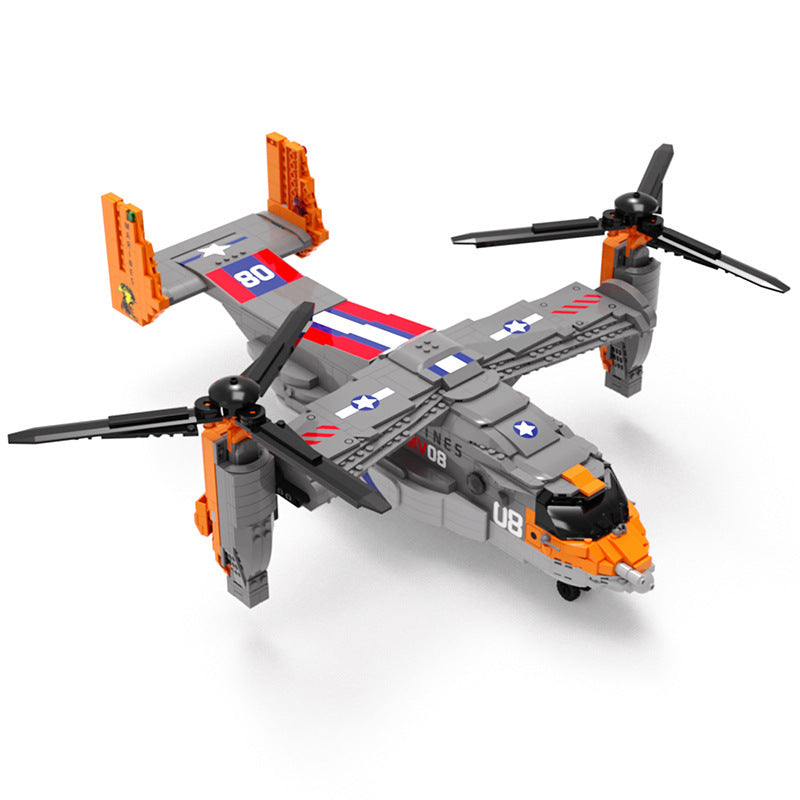 JUHANG 88007 Military series Bell Boeing V-22 'Osprey' Helicopter Building block model 1466pcs From China