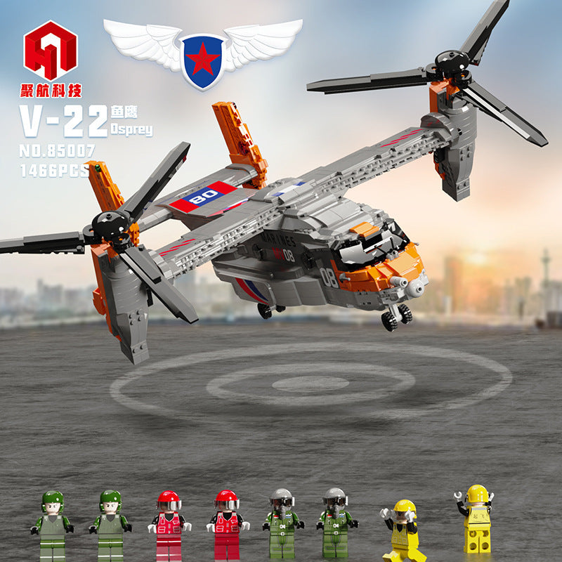 JUHANG 88007 Military series Bell Boeing V-22 'Osprey' Helicopter Building block model 1466pcs From China