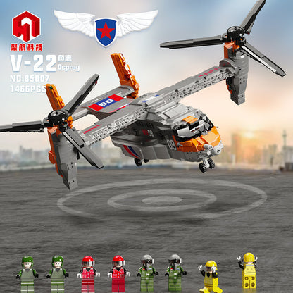 JUHANG 88007 Military series Bell Boeing V-22 'Osprey' Helicopter Building block model 1466pcs From China