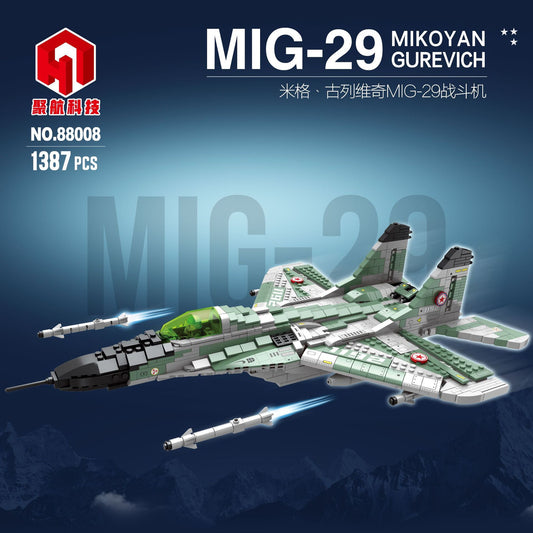 JUHANG 88008 Military series MIG-29 Mikoyan Gurevich Fighter Building Block model 1387pcs from China