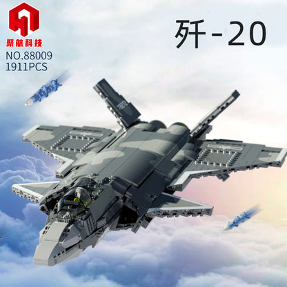 JUHANG 88009 Military series J-20 Stealth Fighter Building Block model 1911pcs from China