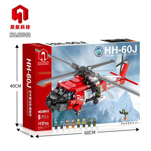 JUHANG 88012 City HH-60J Rescue helicopter building blocks 1137bricks Toys For Gift from China