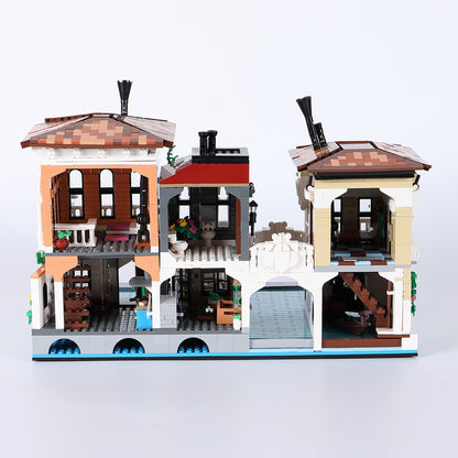 JieStar 89122 Ideas The Little Venice City Street View Architecture Series MOC Model Modular Building Blocks 3050pcs Brick Toys Kids Gift Set China