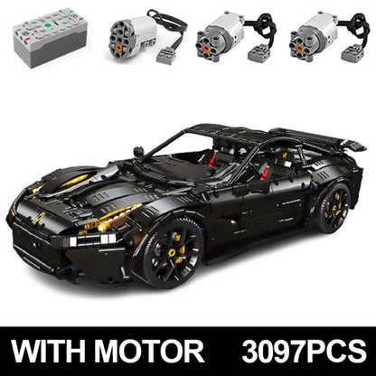 JieStar 91102 Moc F12 Super Sport Racing Car Model RSR Bricks Building Blocks 3097Pcs With Motor Ship From Europe 3-7 Days Delivery