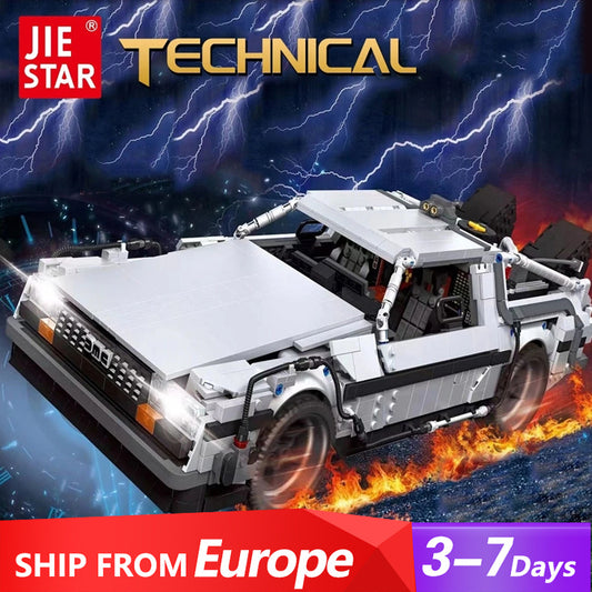 JieStars 92004 Creator Expert DeLorean DMC-12 Return To The Future Model Building Blocks 2716pcs Bricks Ship From Europe 3-7 Days Delivery