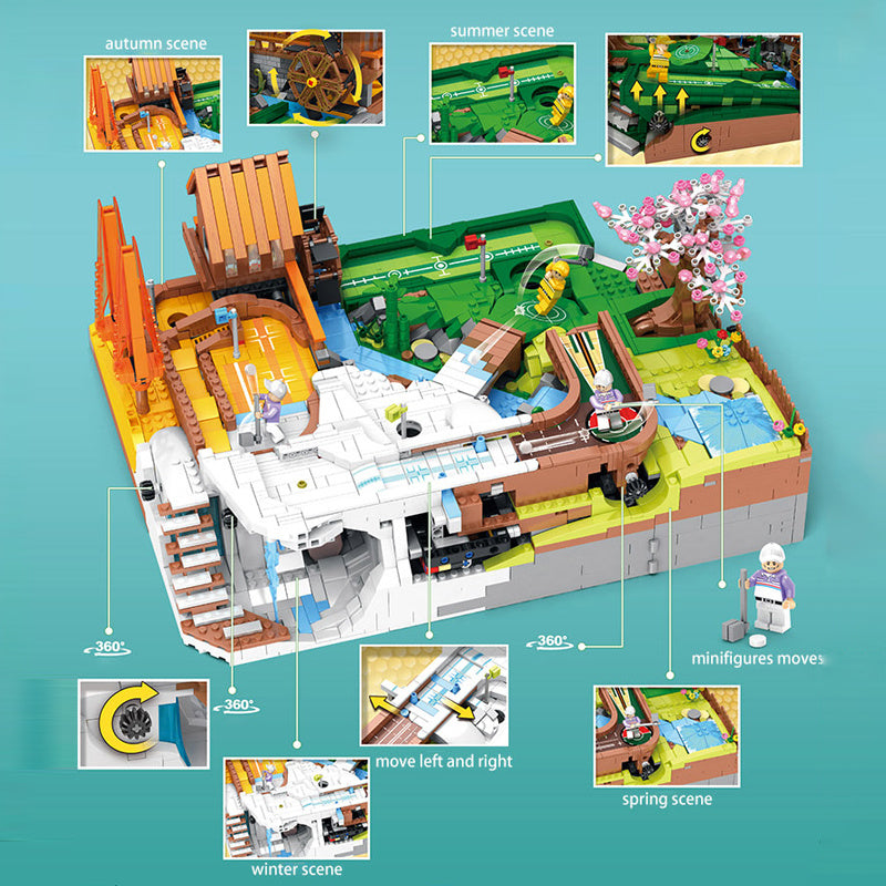 JuHang / Lin07 86017 Creator Golf Resort Course Building Blocks 3022pcs bricks from China [with USB Motor ]