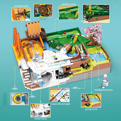 JuHang / Lin07 86017 Creator Golf Resort Course Building Blocks 3022pcs bricks from China [with USB Motor ]
