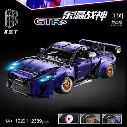 K-Box 10221 Technic Moc GT-R 1:10 Car Model static version Building Blocks 2389pcs Bricks Toys From China.