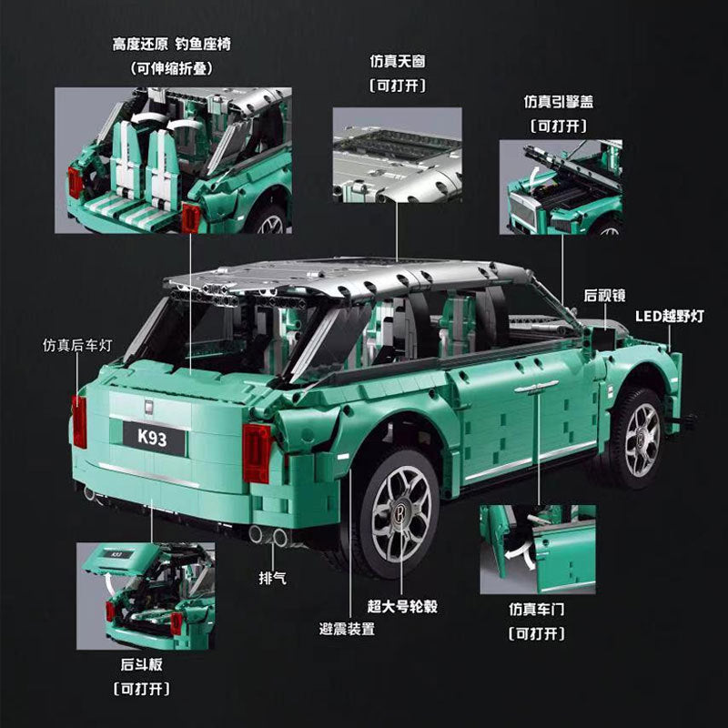 K93 Super 18K Rolls-Royce Cullinan Building Blocks 3161pcs Bricks Ship From China