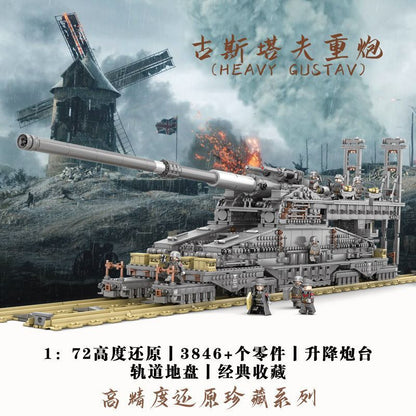 KAZI 10005 Military series German 80cm K[E] Railway Gun Dora building blocks 3846pcs bricks Toys For Gift from China