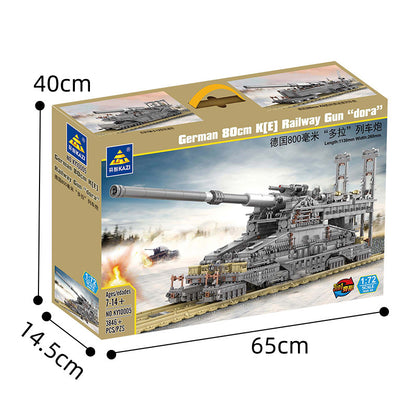 KAZI 10005 Military series German 80cm K[E] Railway Gun Dora building blocks 3846pcs bricks Toys For Gift from China