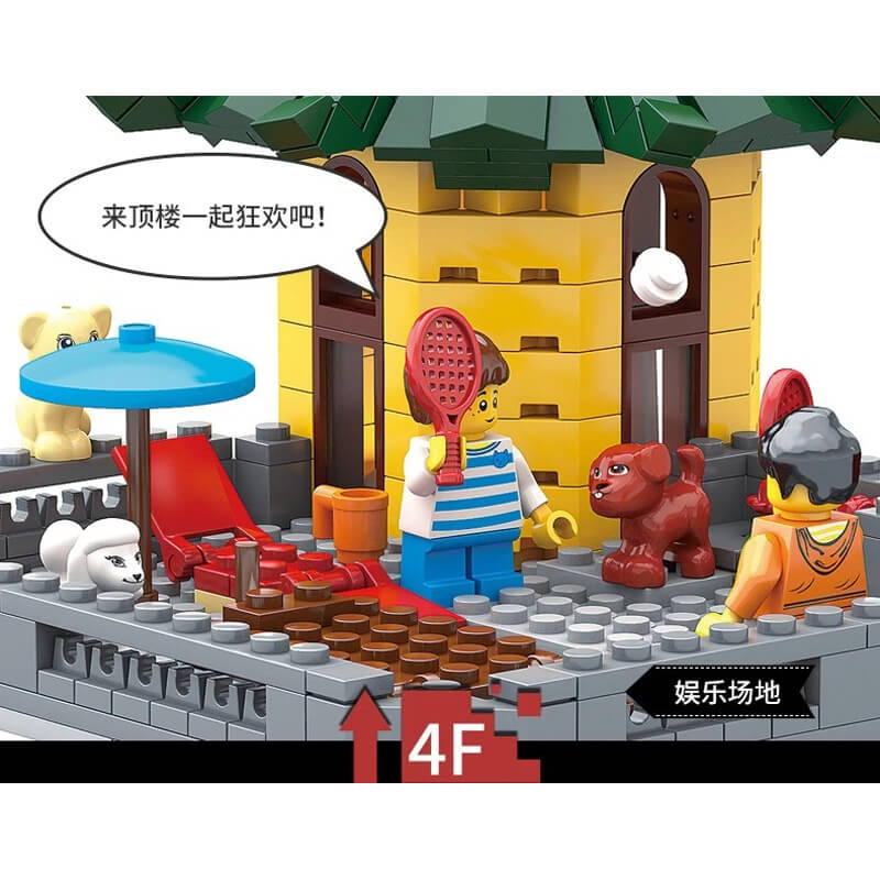 KAZI KY10008 Brick Train Station Track Edifice Guting Station