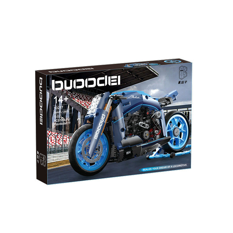 KBox 10217 Technic Bugatti Diavel Motorcycle Building block model Toy 986pcs from China