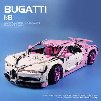 KING 55665 Moc Technic 1:8 static version BUG ATTI Pink Sports Car Building Blocks 4031Pcs Bricks Toys From China.