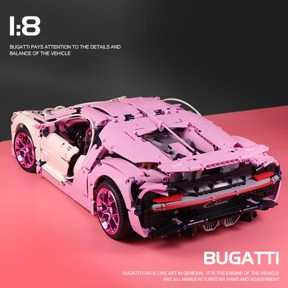 KING 55665 Moc Technic 1:8 static version BUG ATTI Pink Sports Car Building Blocks 4031Pcs Bricks Toys From China.