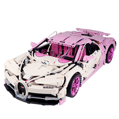 KING 55665 Moc Technic 1:8 static version BUG ATTI Pink Sports Car Building Blocks 4031Pcs Bricks Toys From China.