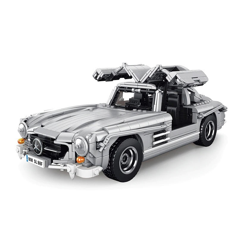 KIYU 10002 Mercedes-Benz 300SL "Gullwing" Coupé (1955) Model Car Technic building blocks 1452pcs bricks from China.