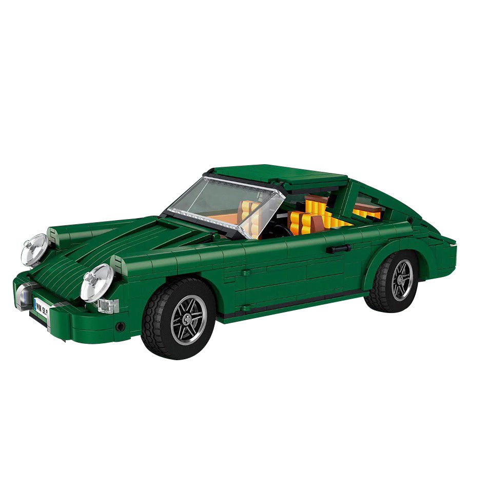 KIYUI 10001 Technic 911 car building blocks model Green Retro Sports Car 900pcs Bricks from China.