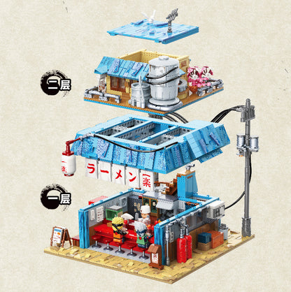 Keeppley K20509 Moc Movie View Noodle Shop Building Blocks Japanese Architecture House Model Bricks Toys from China