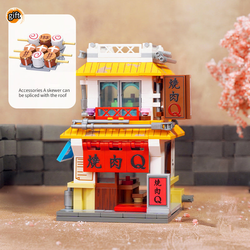 Keeppley K20514 K20515 K20516 K20517 K20518 All Sets Movie &amp; Game "Naruto"Konoha Hidden Village Street View Building Blocks from China Delivery.