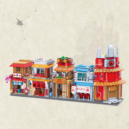 Keeppley K20514 K20515 K20516 K20517 K20518 All Sets Movie &amp; Game "Naruto"Konoha Hidden Village Street View Building Blocks from China Delivery.