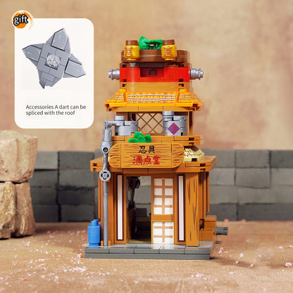 Keeppley K20514 K20515 K20516 K20517 K20518 All Sets Movie &amp; Game "Naruto"Konoha Hidden Village Street View Building Blocks from China Delivery.