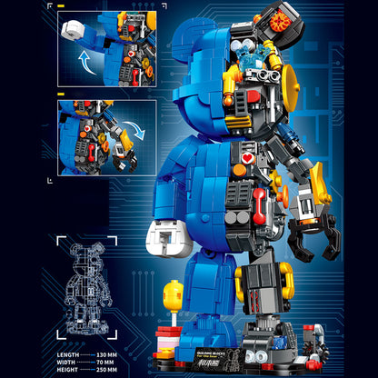 LEYI 78001 Creator Idea Blue Bear Building Blocks Toys 852pcs Bricks Gift From China Delivery.