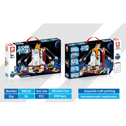LEYI 88028 Moc Technic Space dream: spaceship launch base Building Blocks 436pcs Bricks Toys Gift From China