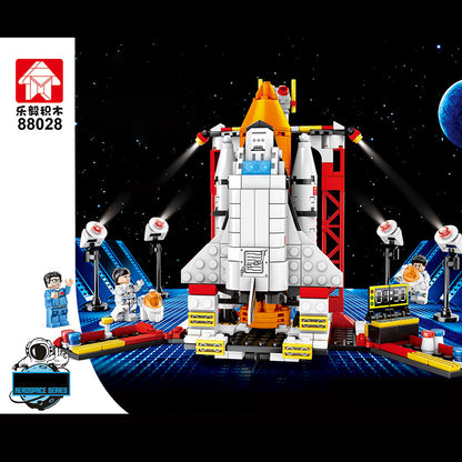 LEYI 88028 Moc Technic Space dream: spaceship launch base Building Blocks 436pcs Bricks Toys Gift From China