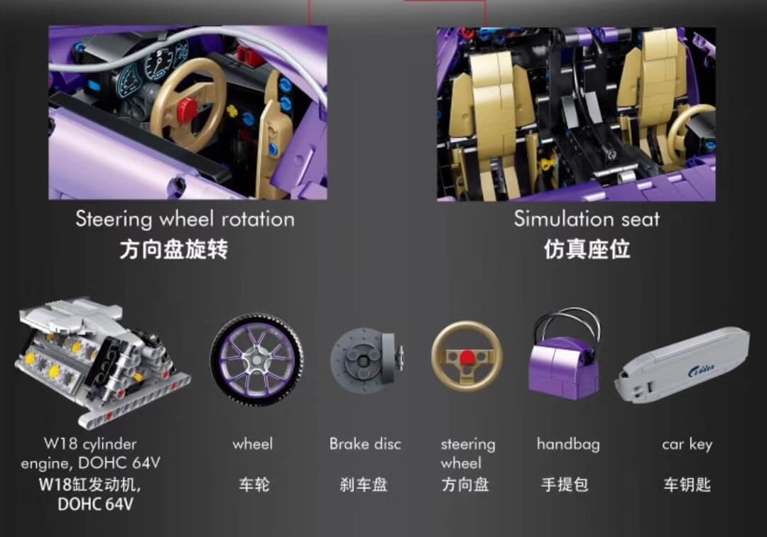 LIN 0016 Bugatti Chiron Purple