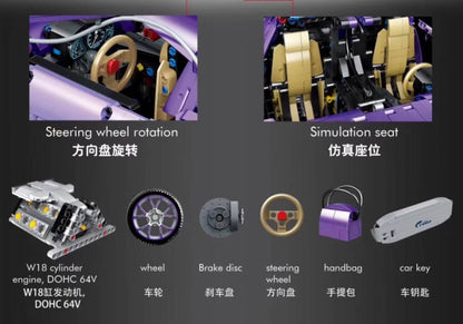 LIN 0016 Bugatti Chiron Purple