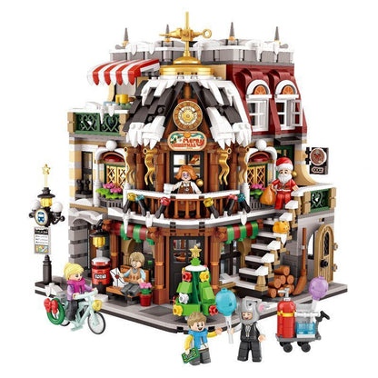LOZ 1054  Modular Buildings Christmas Coffee House Building Blocks 2506pcs Bricks Toys From China Delivery.