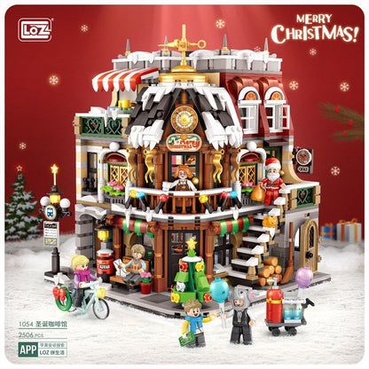 LOZ 1054  Modular Buildings Christmas Coffee House Building Blocks 2506pcs Bricks Toys From China Delivery.