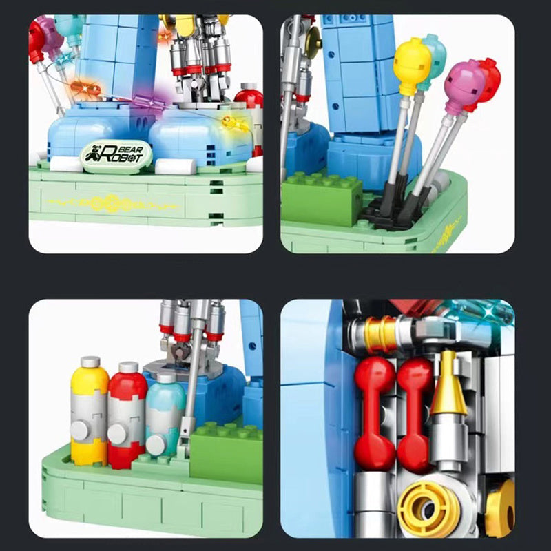 LQS 6302 MOC Light Part Cyborg Violent Bear Model Building Blocks 1160pcs Gift Toys from China [with Light]