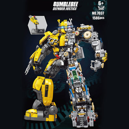 LW 7037 MOC Movie &amp; Game Bumblebee Defnder Justice Building Blocks 1586PCS Bricks Toys From China Delivery.