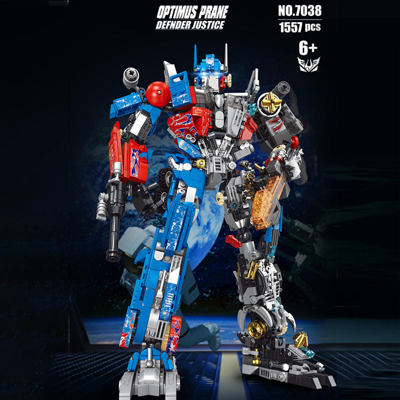 LW 7038 MOC Movie &amp; Game Optimus Prane Defnder Justice Building Blocks 1557PCS Bricks Toys From China Delivery.