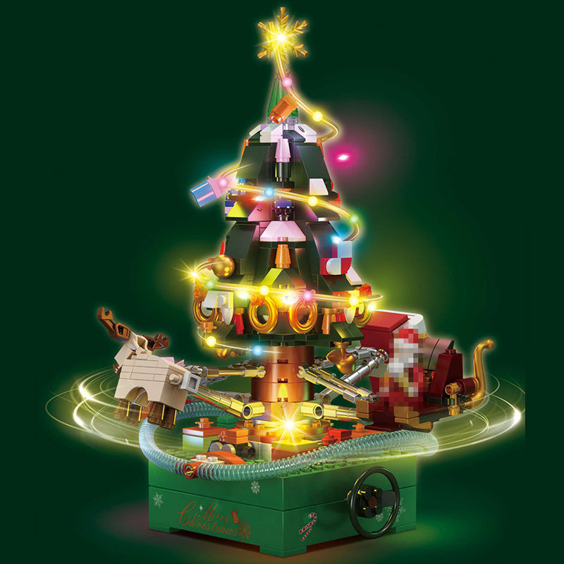 LW60029 Christmas Tree Music Box Building Block 722pcs Bricks Toys Christmas gift From China Delivery.