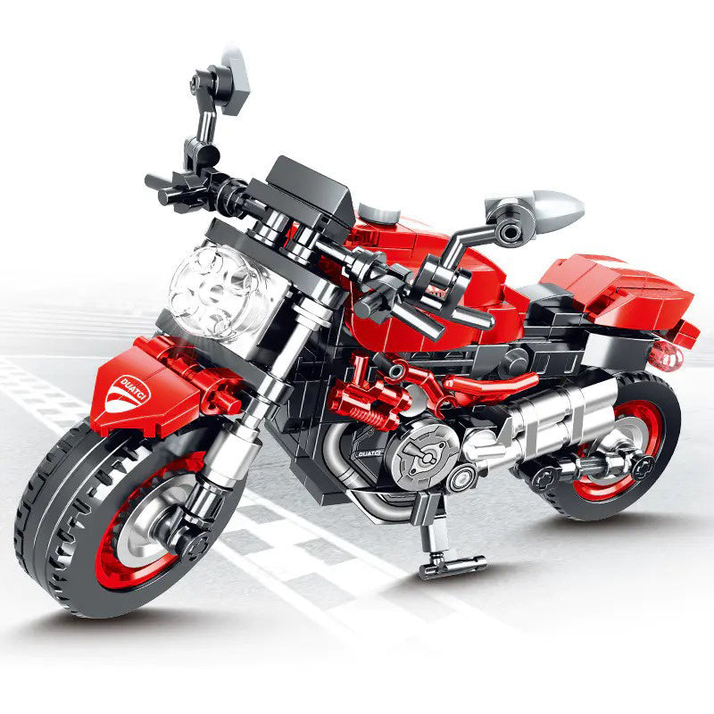 LWCK 80008-1 Moc Technic "Ducati"Racers  "Monster" 821 Motorcycle Model Building Blocks 306pcs bricks Toys from China.