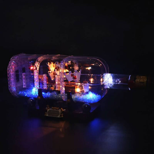 LEGO 21313 Led Light Ship in a Bottle Brick kits V.Basic