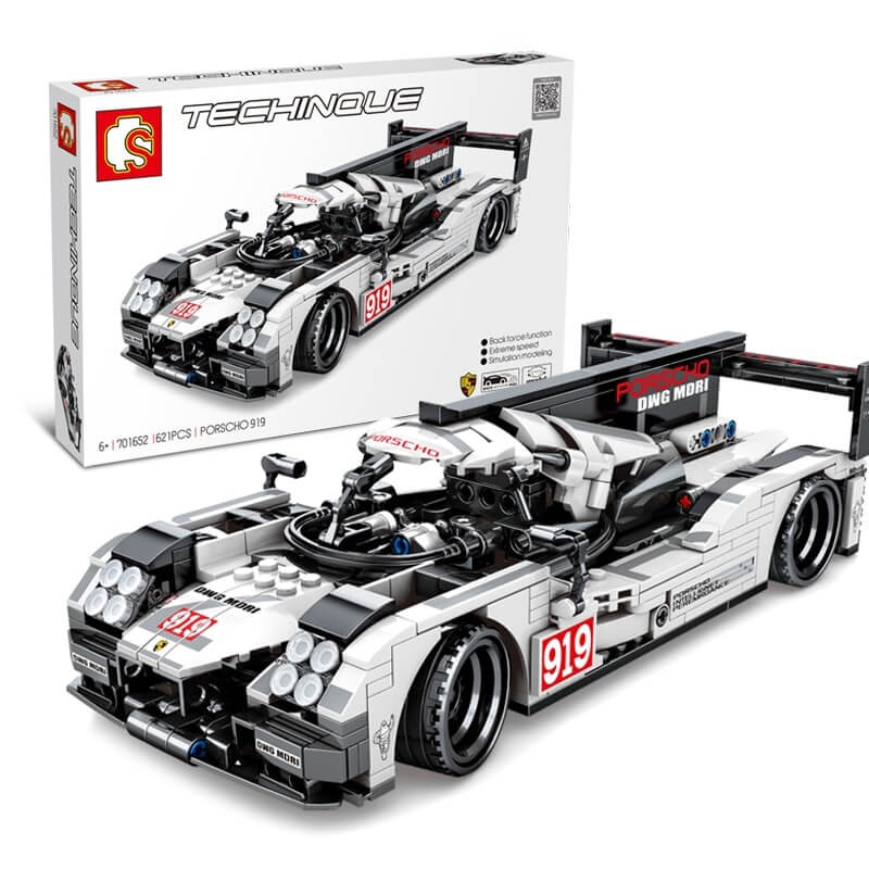 SEMBO 701652 Porsche 919 Pull-back Racing Car