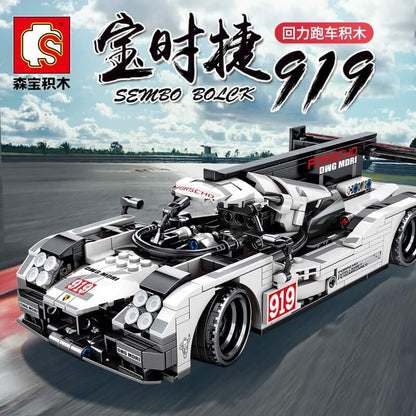SEMBO 701652 Porsche 919 Pull-back Racing Car