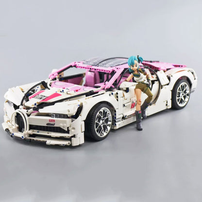 Lin07 007 Mini Blocks 20086 Pink Super Bugatti Racing Drag Racing Drift Nitrogen Acceleration From China