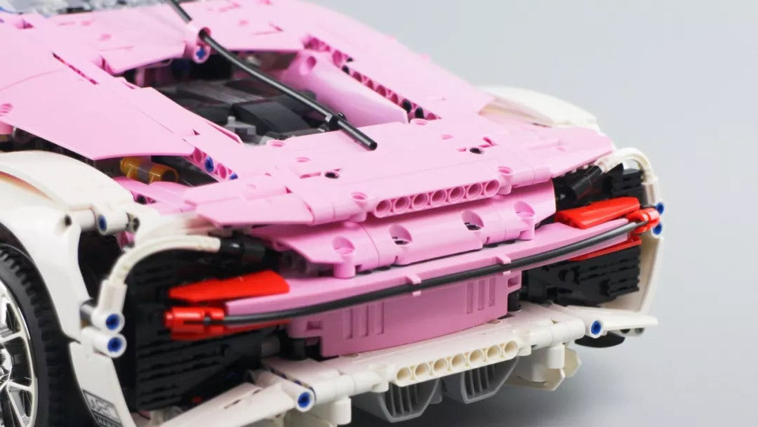 Lin07 007 Mini Blocks 20086 Pink Super Bugatti Racing Drag Racing Drift Nitrogen Acceleration From China