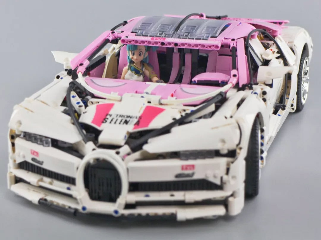 Lin07 007 Mini Blocks 20086 Pink Super Bugatti Racing Drag Racing Drift Nitrogen Acceleration From China