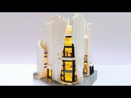 Lisong 88001  Modular Buildings Luxury Flagship Store with Light Building Blocks 3028pcs Toys From China Delivery.